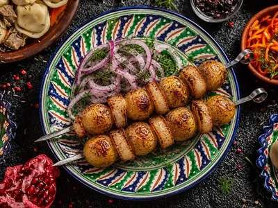 Картофель черри с курдюком