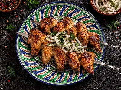 Шашлык из куриных крыльев