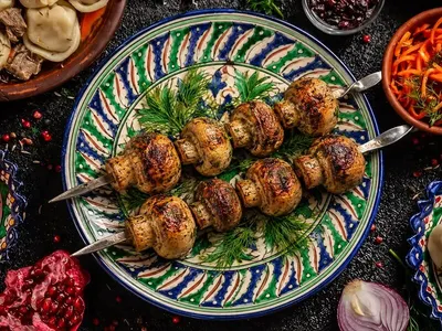 Шашлык из шампиньонов